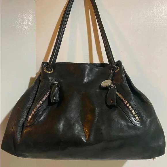 COPY - Furla black leather satchel handbag - Picture 1 of 14